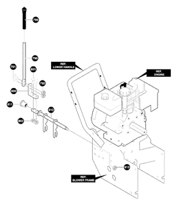Shift Yoke Assembly Diagram and Parts List for 624804X79B 2000 Briggs and Stratton Snow Blower
